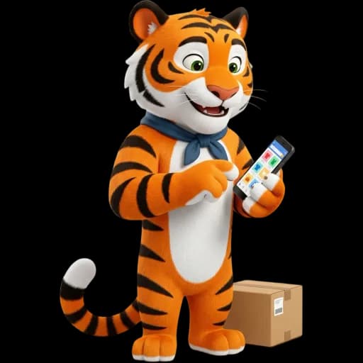 호랑은 알리익스프레스 코리아를 만나 반가워한다 🧡