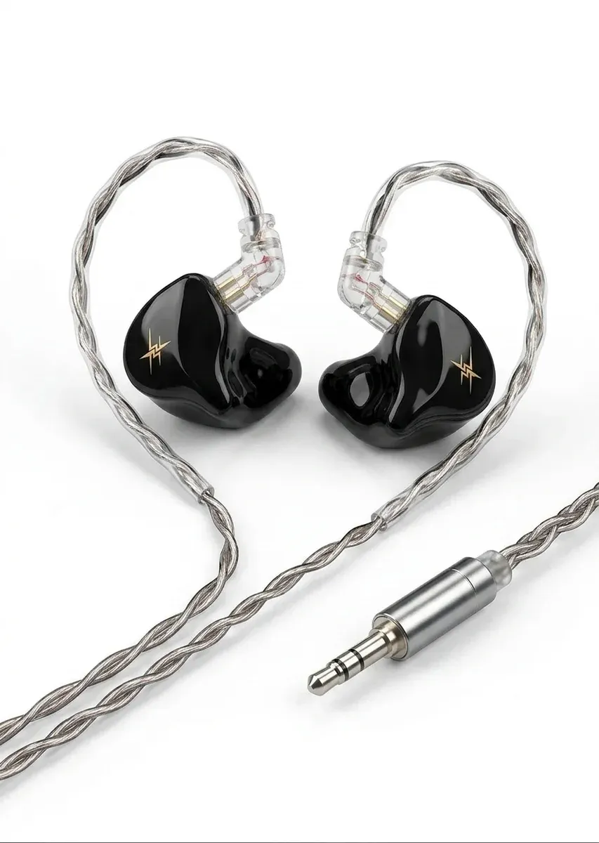 כבל אוזניות QKZ T1 כסוף שחור