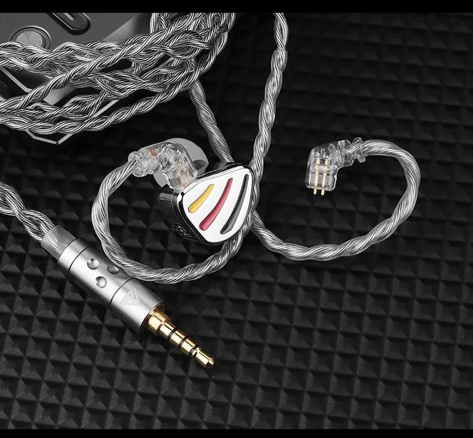 KZ QKZ T7 3.5mm 2핀 0.75mm 교체용 하이파이 이어폰 케이블