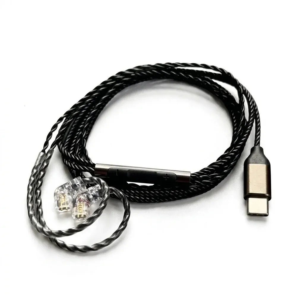 KZ JT2 C핀 USB-C 교체용 이어폰 케이블