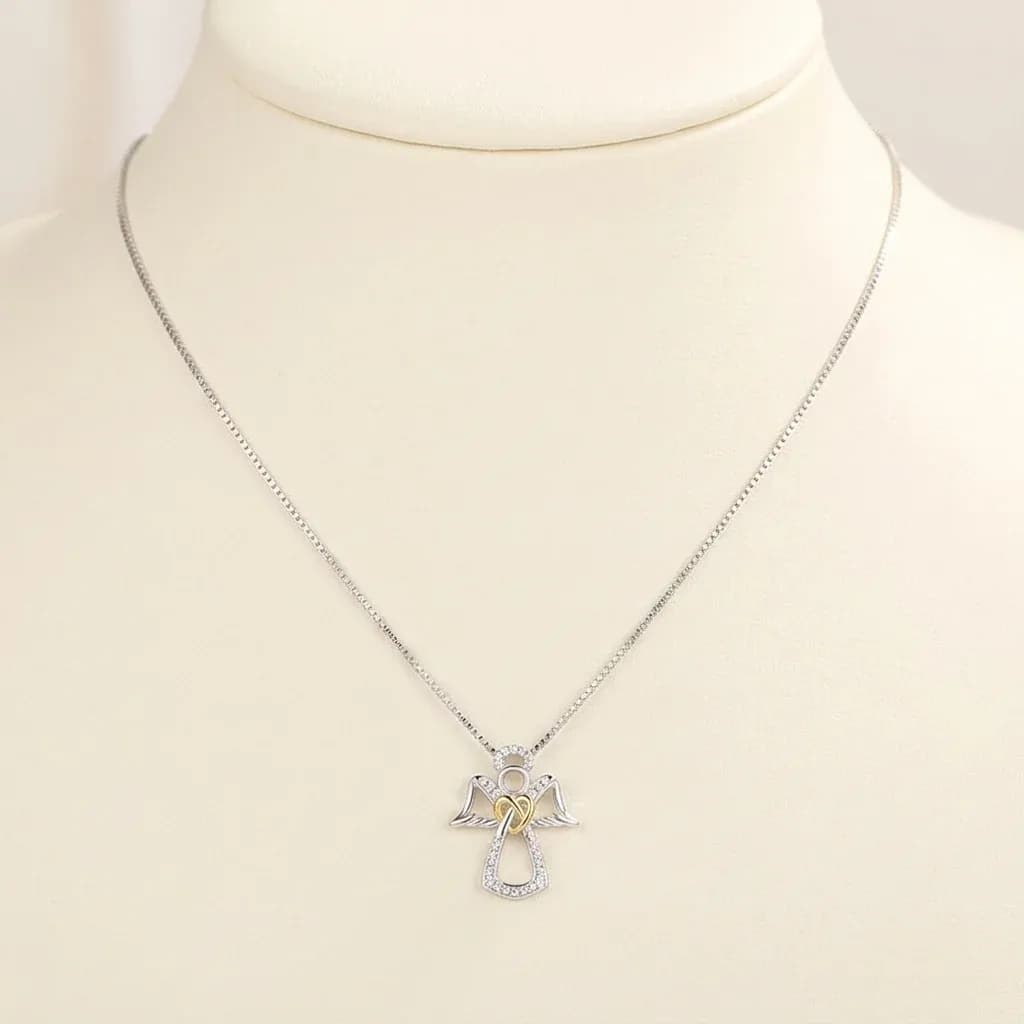 925 스털링 실버 수호천사 목걸이
