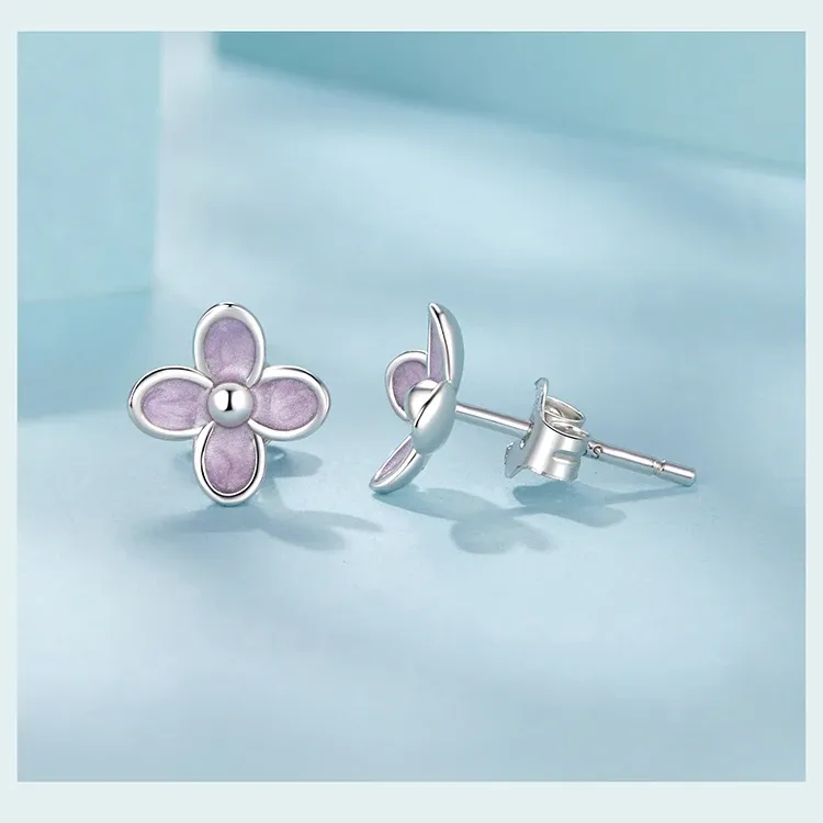 바모어 퍼플 라일락 925 실버 조절형 오픈 링