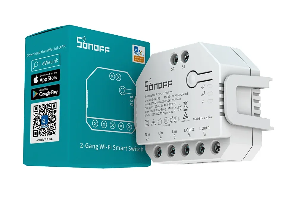 SONOFF DUALR3 듀얼 릴레이 Wi‑Fi 스마트 스위치 모듈