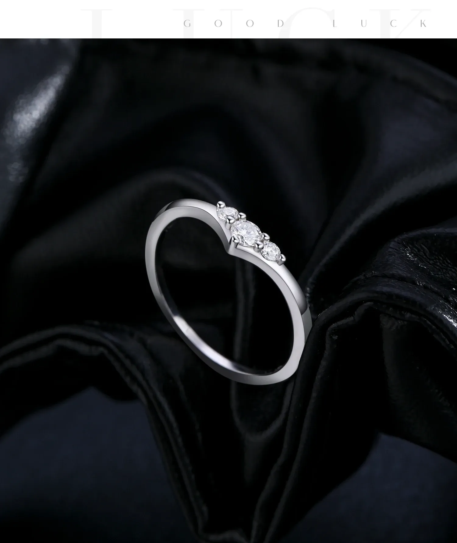 MODIAN 심플 이터니티 모이사나이트 925 실버 반지