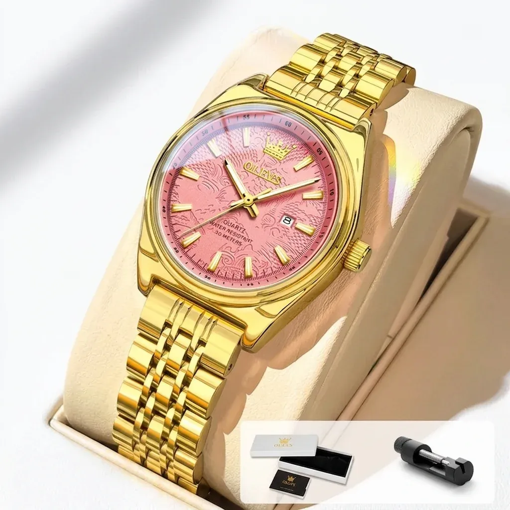 올비스 3703 여성용 우아한 방수 발광 데일리 쿼츠 시계