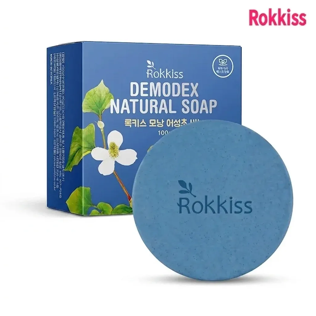 록키스 어성초 클렌징 비누와 상자