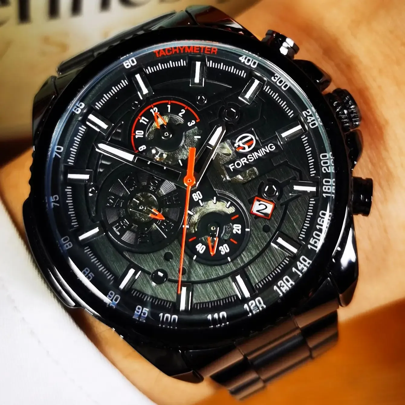 포르시닝 오토매틱 스틸 스포츠 기계식 시계