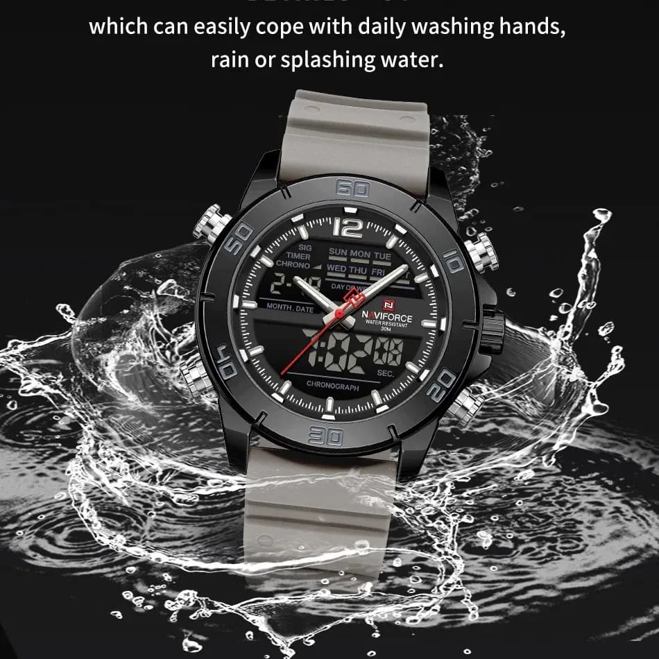 네비포스 남성용 아날로그·디지털 방수 크로노그래프 시계 NF9253T