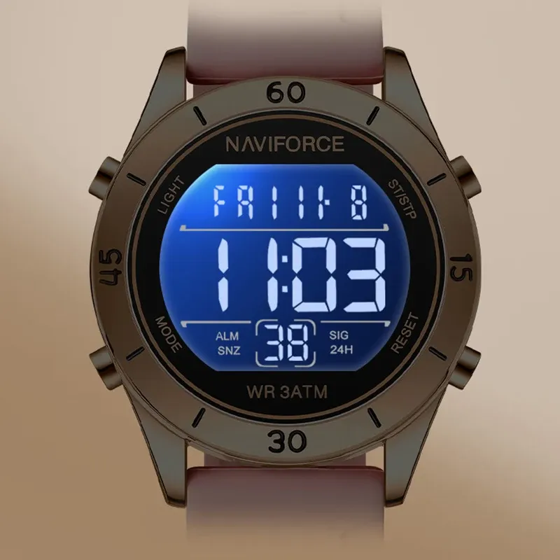 네비포스 여성용 디지털 실리콘 손목시계 NF5054