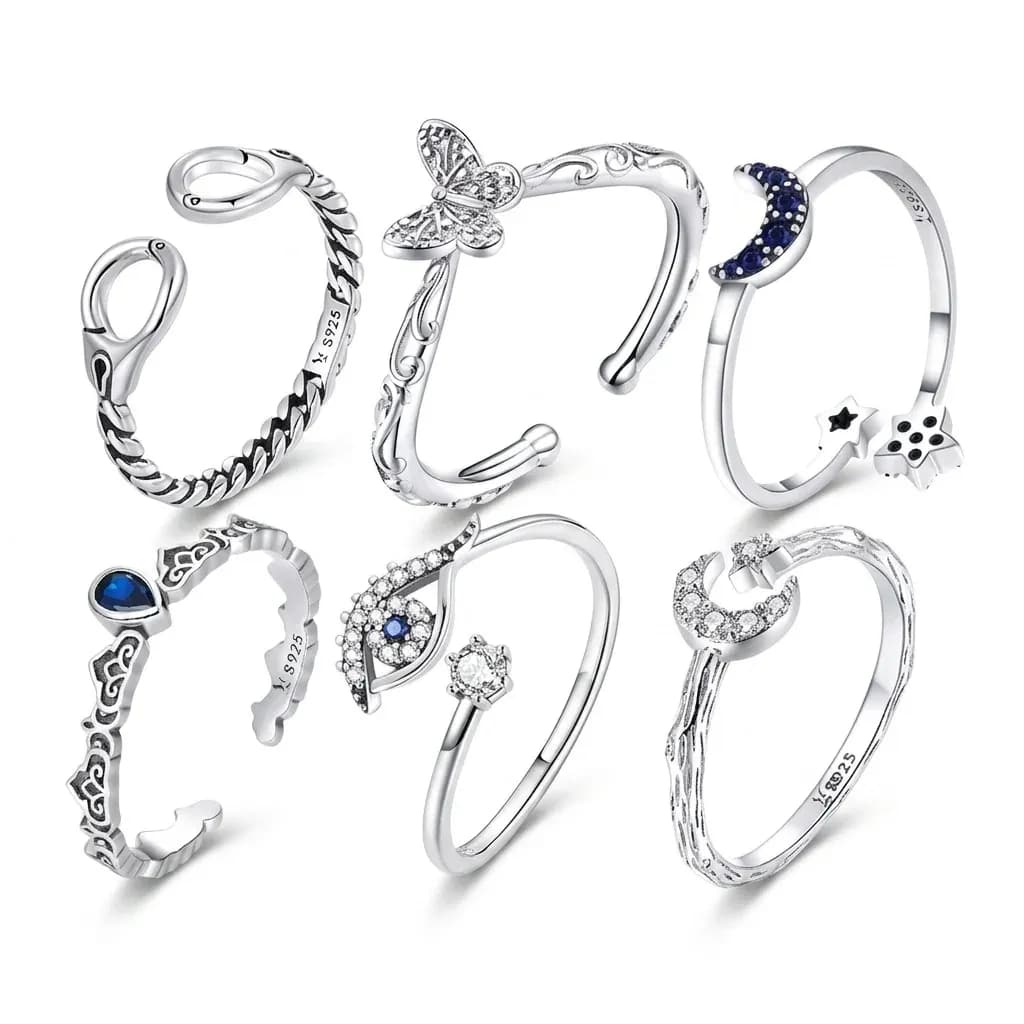 바모어 925 실버 이터니티 오픈 반지