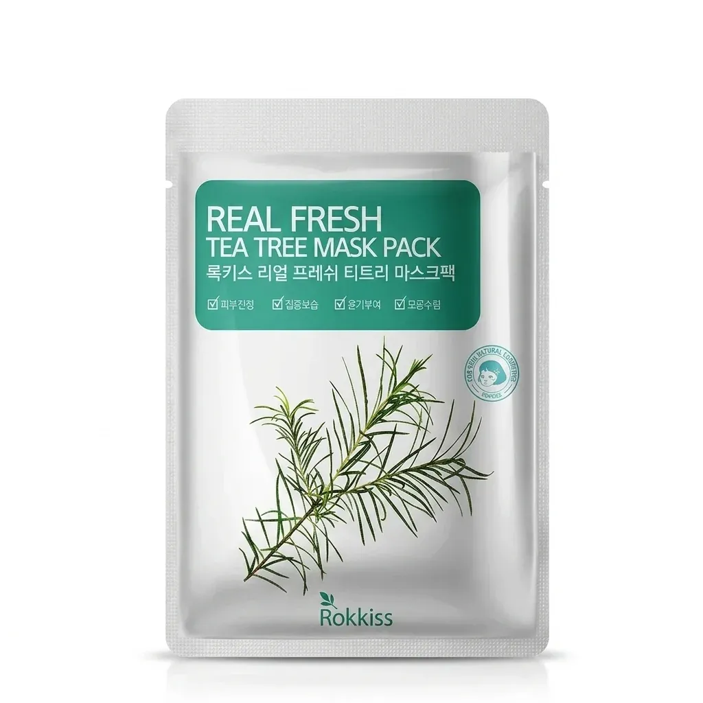 록키스 리얼 프레쉬 티트리 대용량 마스크팩 50매