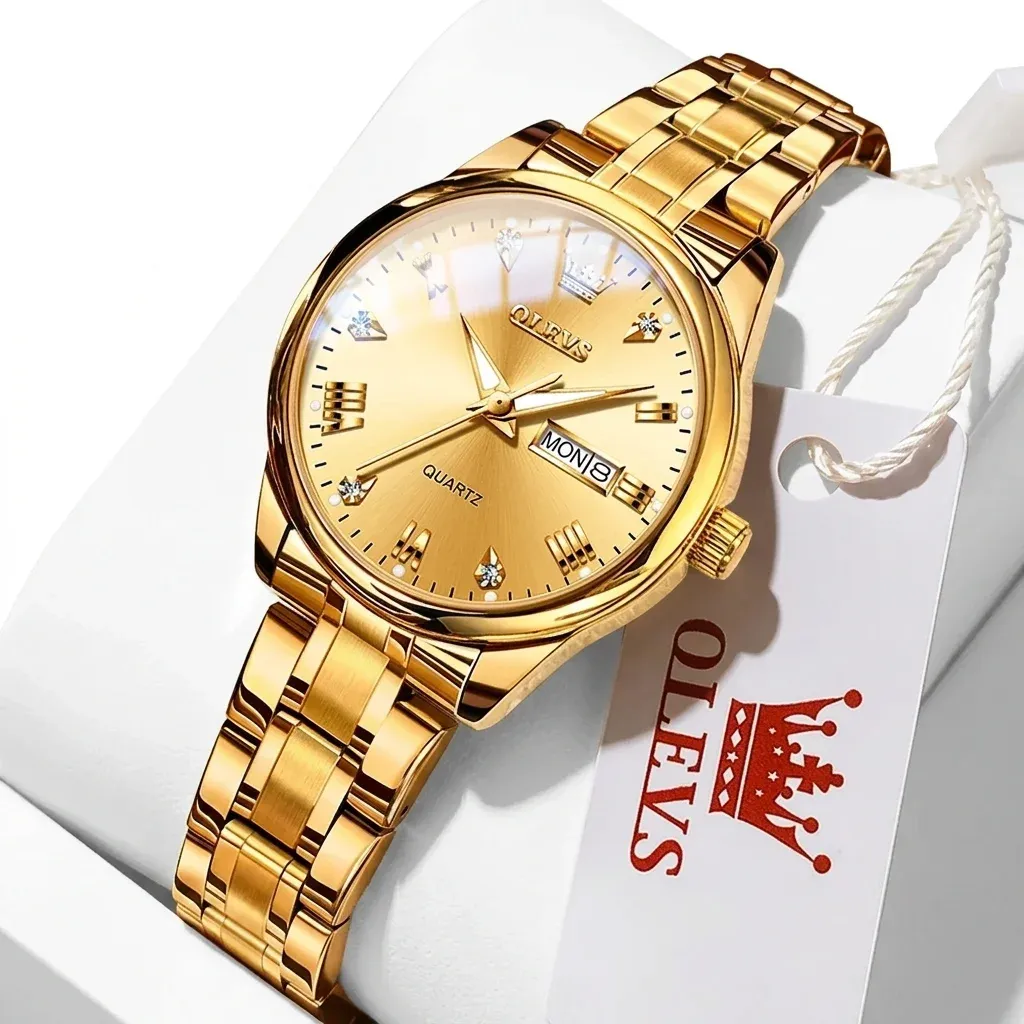 OLEVS 5563 여성용 로만 다이얼 비즈니스 방수 쿼츠 시계