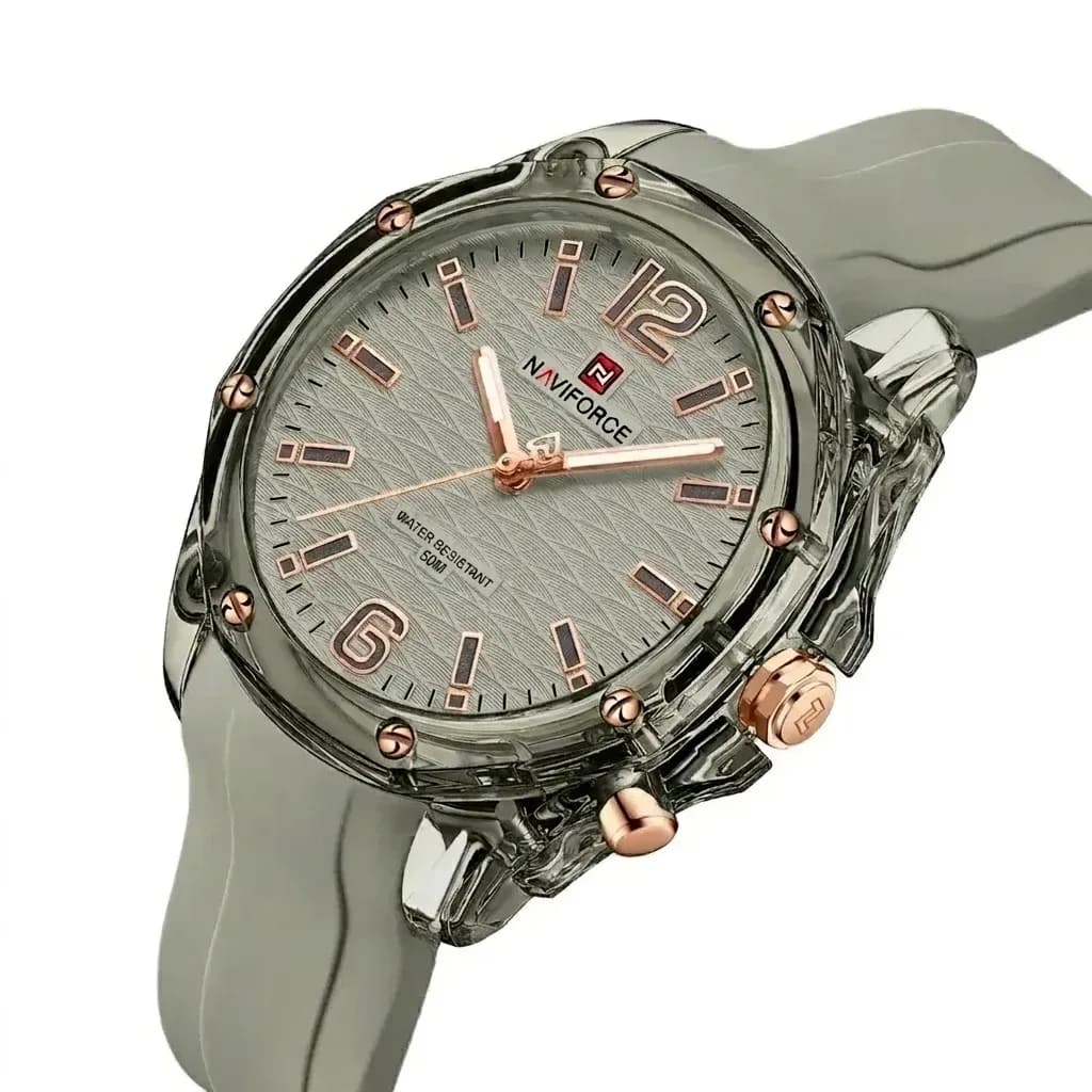 나비포스 여성용 실리콘 쿼츠 손목시계