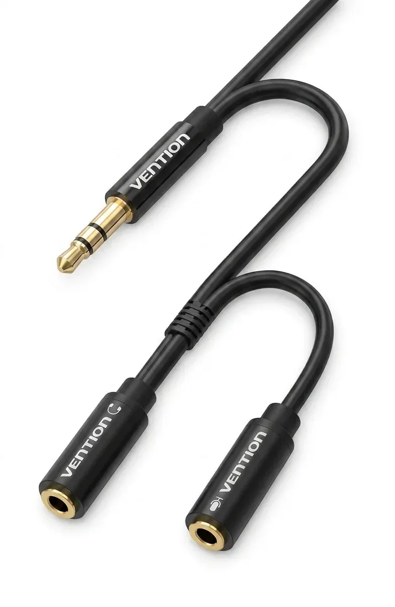 벤션 3.5mm 마이크 헤드폰 Y 분배 케이블