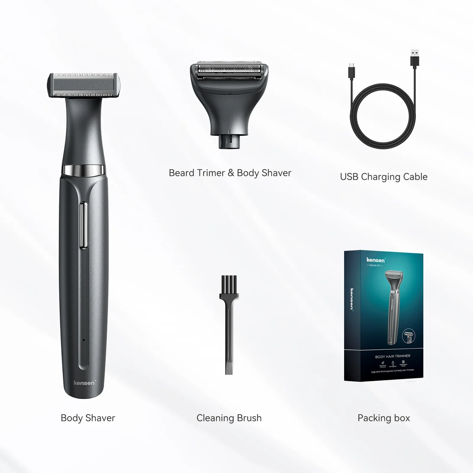켄센 S1 2in1 남성용 바디·수염 멀티 트리머