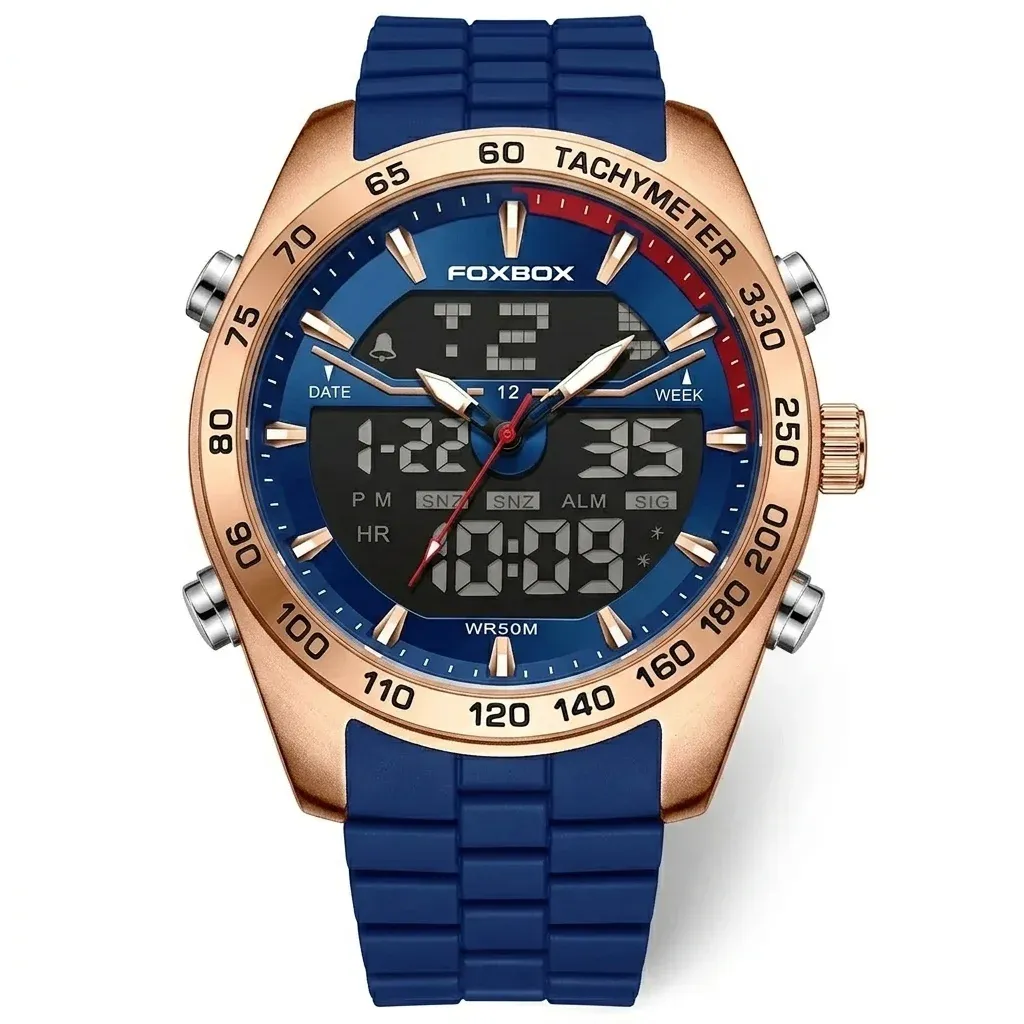 FOXBOX 아날로그·디지털 듀얼 남성 시계