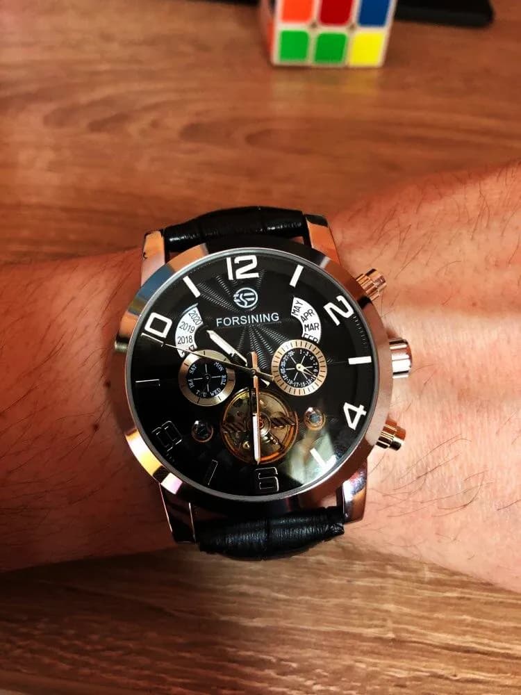 포르시닝 GMT373-5A 남성용 자동 기계식 캘린더 시계