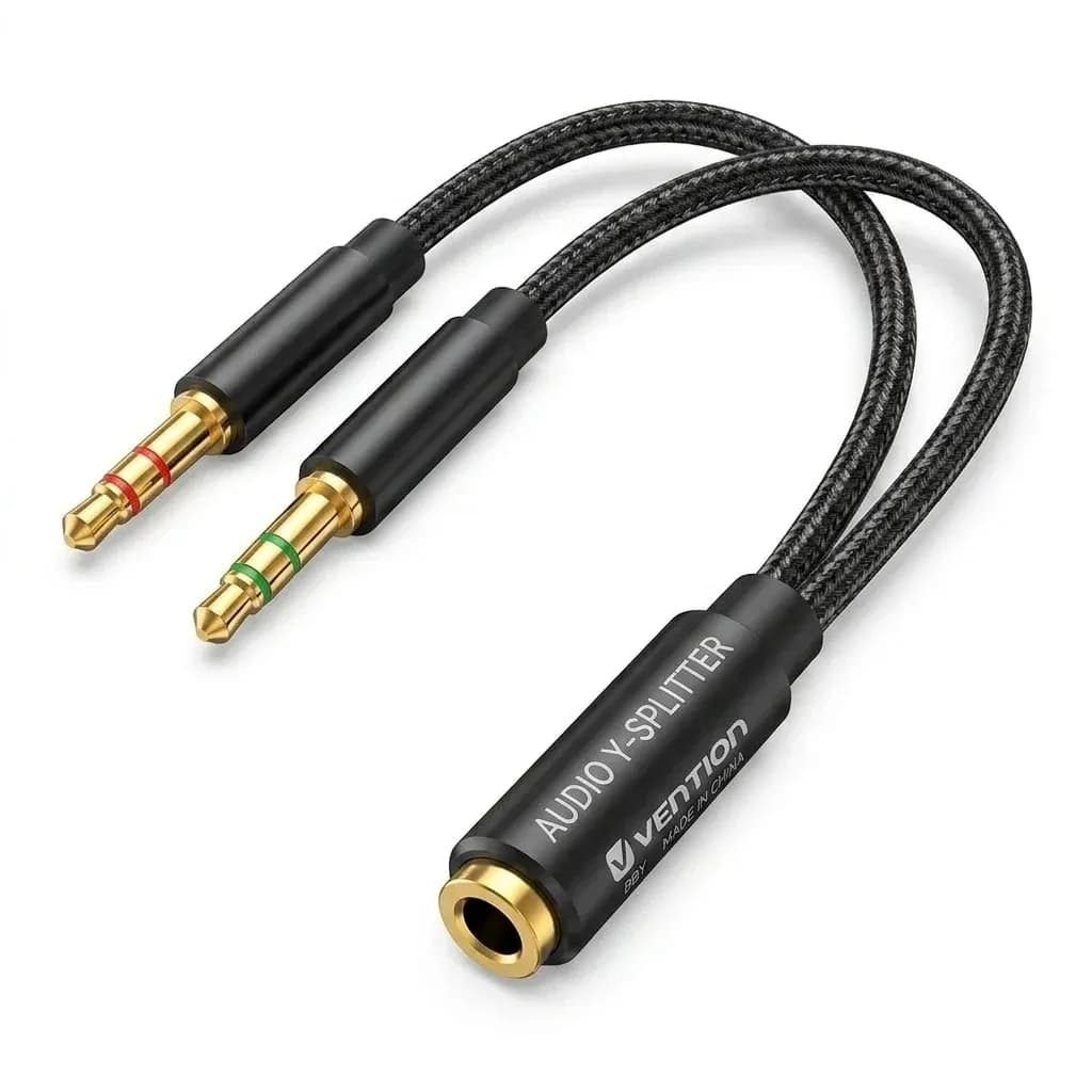 벤션 3.5mm 헤드셋 Y 분배 어댑터