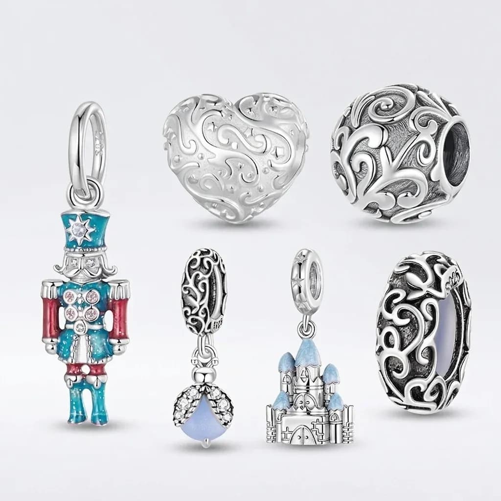 바모어 실버 참 펜던트 세트