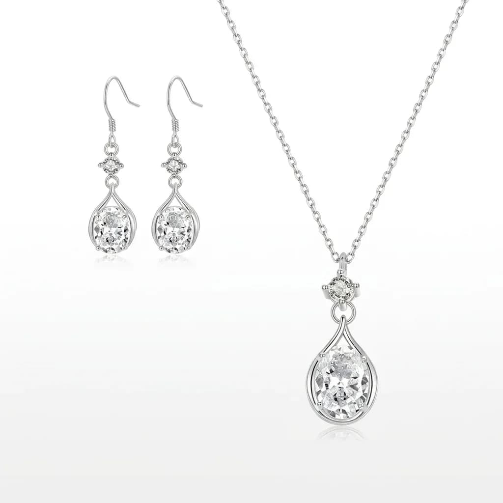 바모어 925 실버 물방울 주얼리 세트