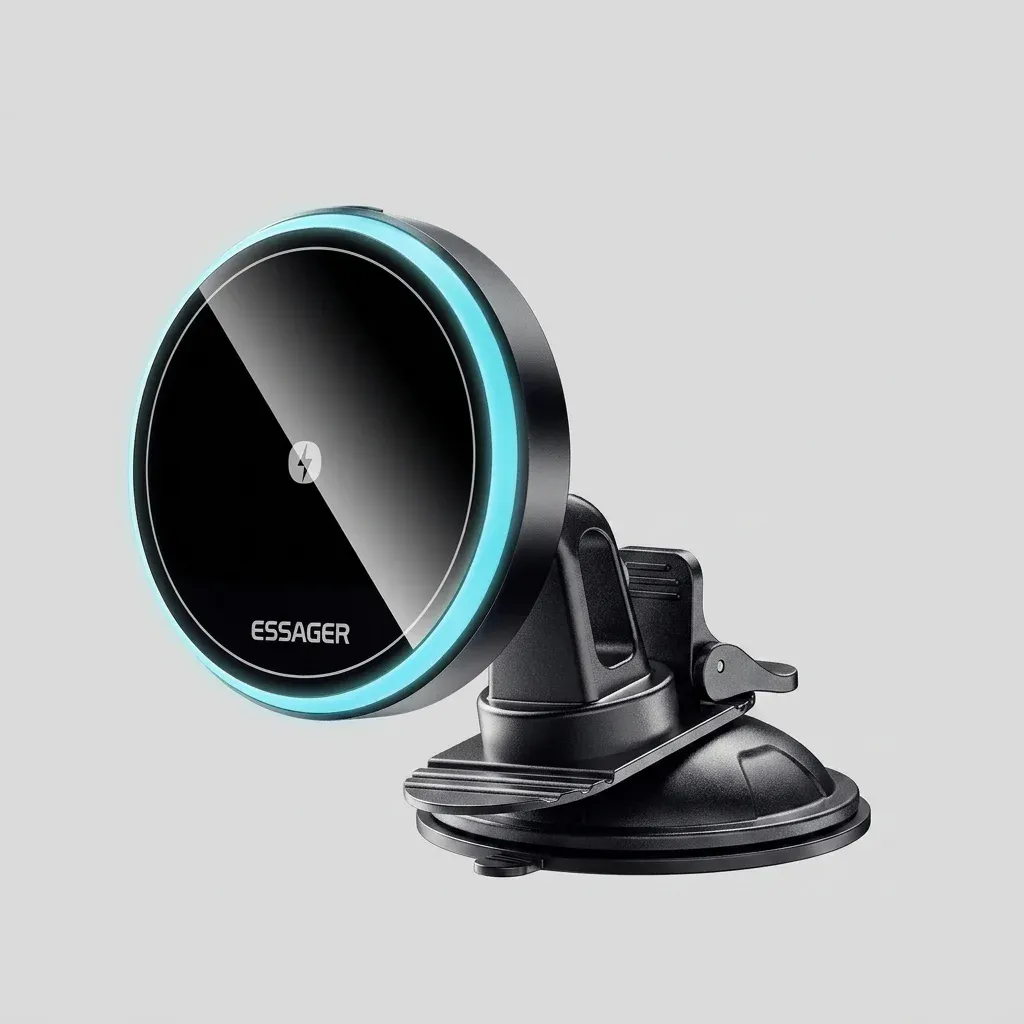 에사저 15W 마그네틱 무선 차량용 충전 거치대