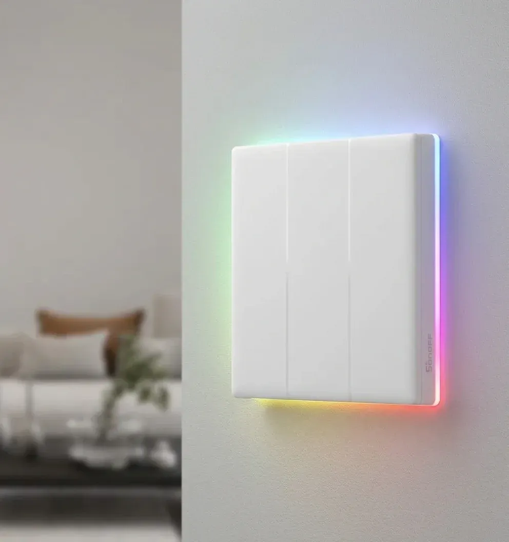 화이트 SONOFF 스마트 벽스위치 정면 이미지