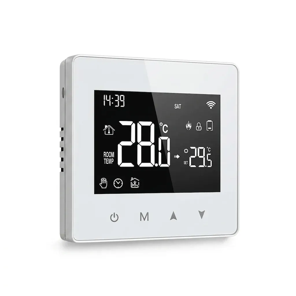 블랙 디스플레이 스마트 보일러 온도조절기