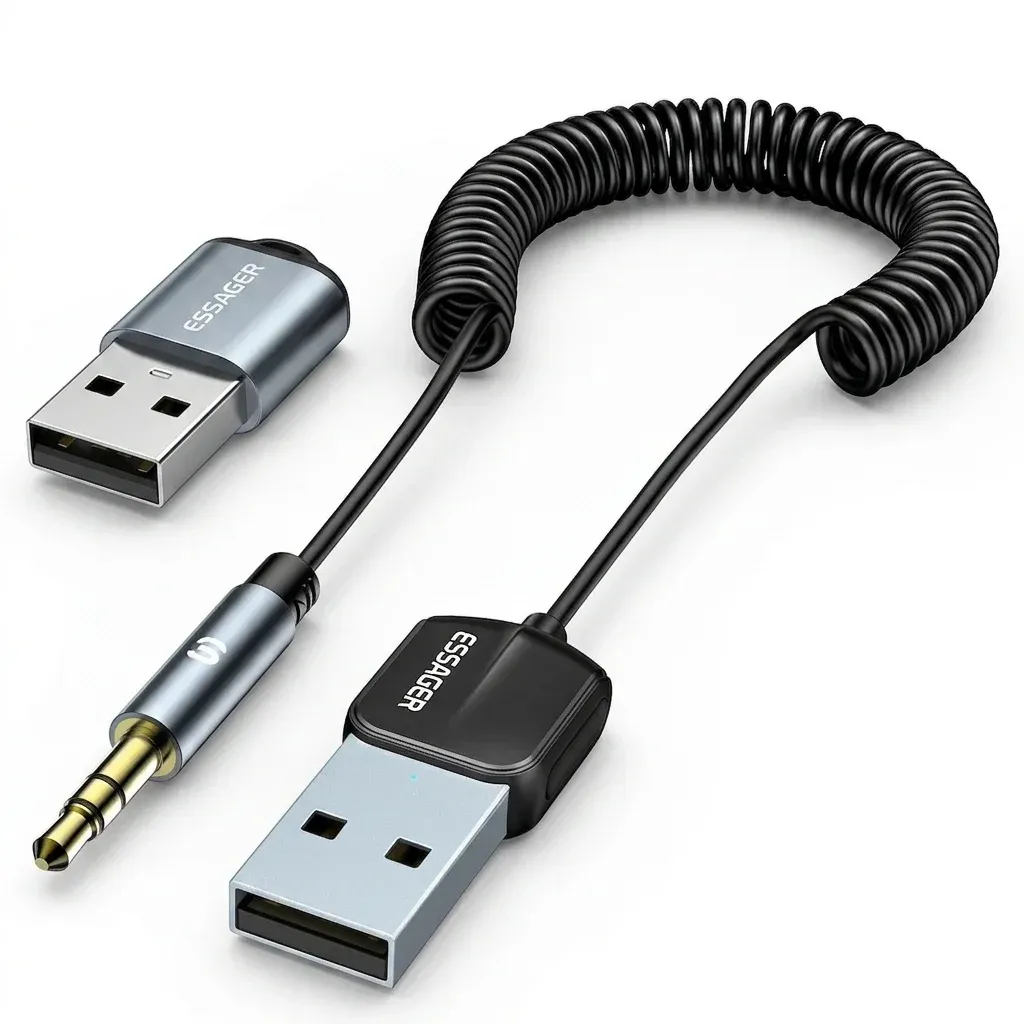 에사저 차량용 블루투스 AUX 수신 어댑터