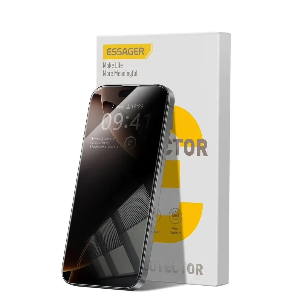 에세거 아이폰 프라이버시 강화유리 2매
