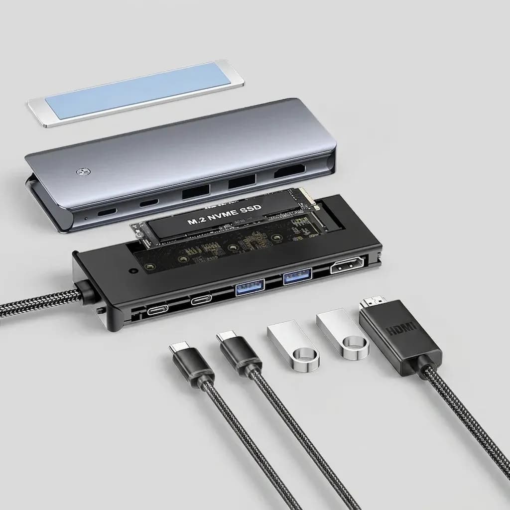 에사저 USB-C SSD 멀티허브 클린 제품사진