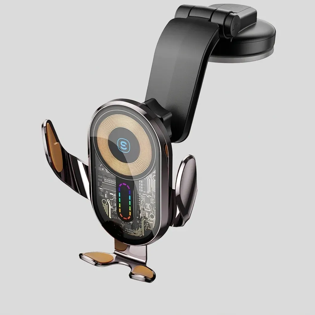 에사저 투명형 15W 차량용 무선 충전 거치대