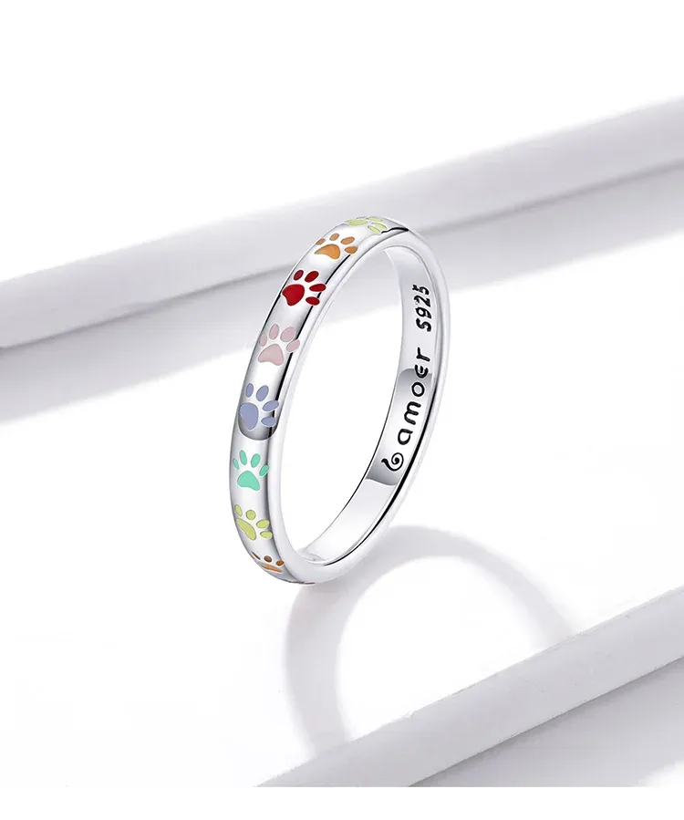 바모어 925 실버 컬러 발바닥 반지