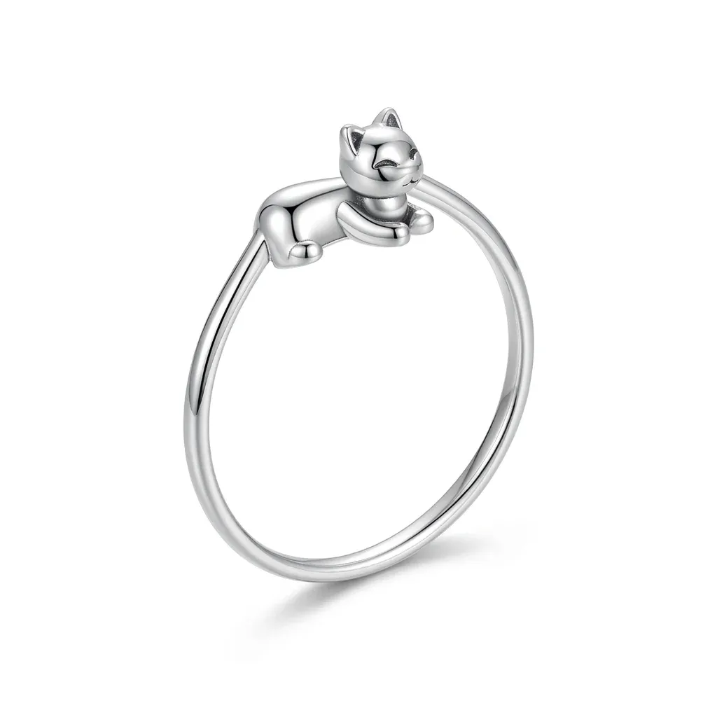 925 실버 고양이 오픈 반지