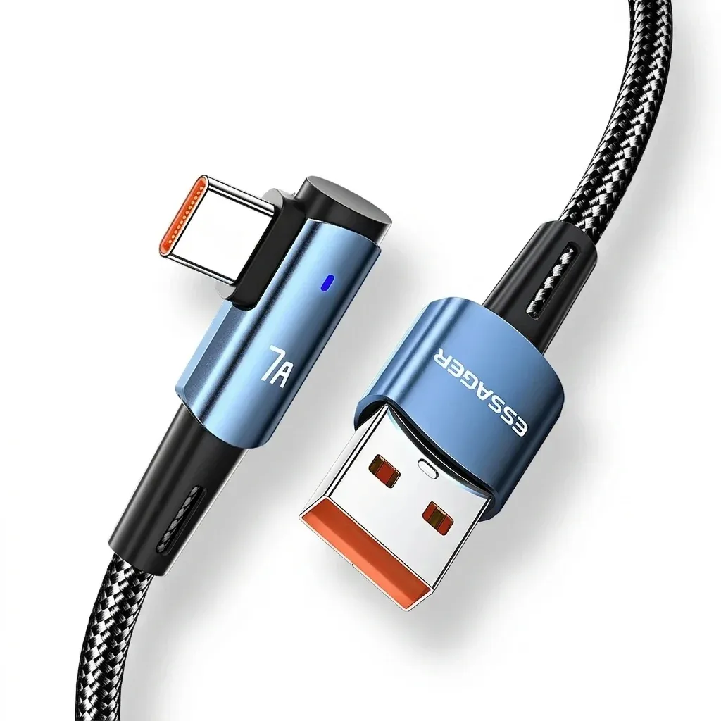 에사저 100W ㄱ자 USB-C 충전 케이블