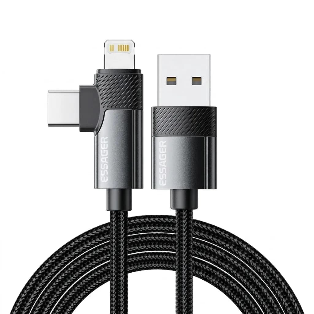 에사저 2in1 직각 고속 충전 케이블