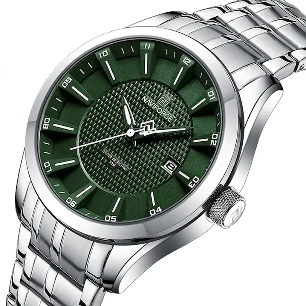 שעון נביפורס 8032 ירוק כסוף