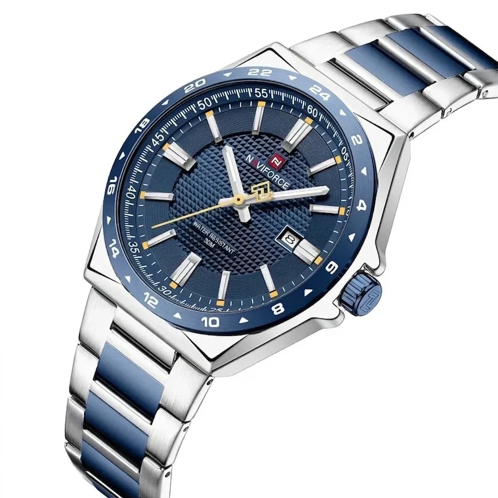 네비포스 NF9266 남성용 스틸 스포츠 시계