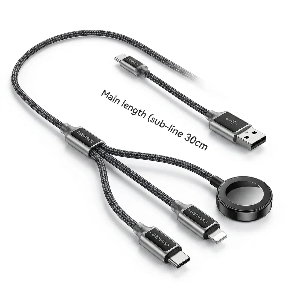 כבל טעינה משולב Essager 3 ב-1