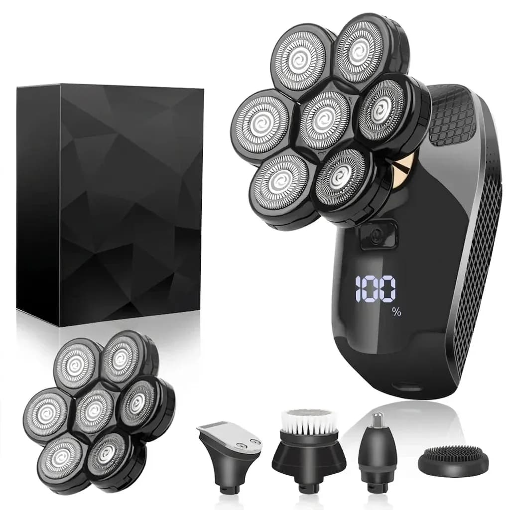 방수 회전식 전기면도기 세트 스튜디오 사진