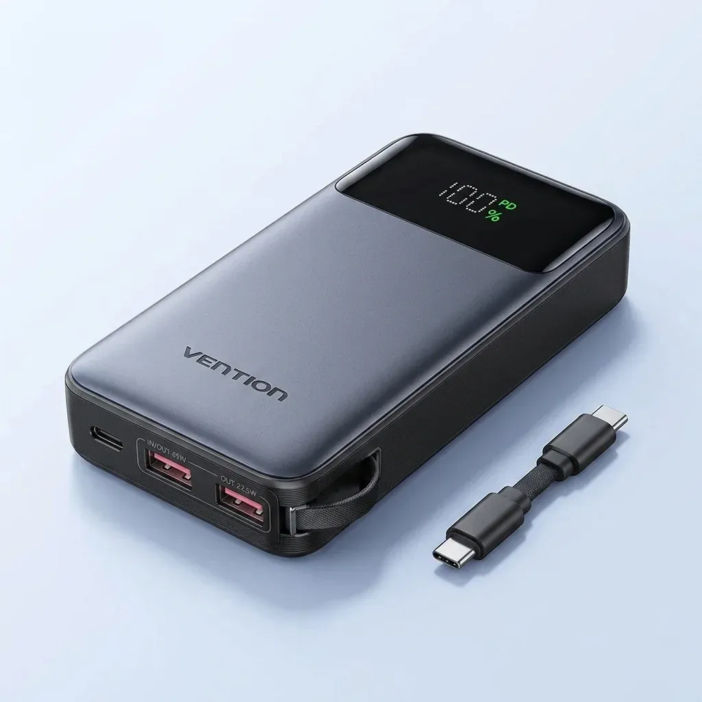 벤션 65W 2만mAh 내장 케이블 보조배터리