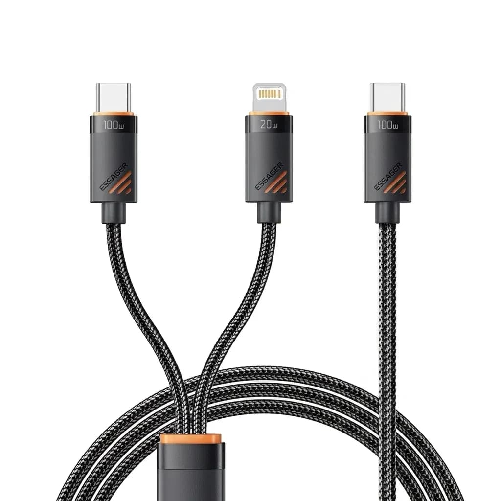 ESSAGER 2in1 USB-C 라이트닝 충전 케이블