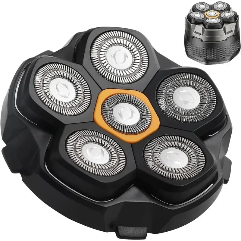 마그네틱 6날 두피 전기면도기 교체 헤드