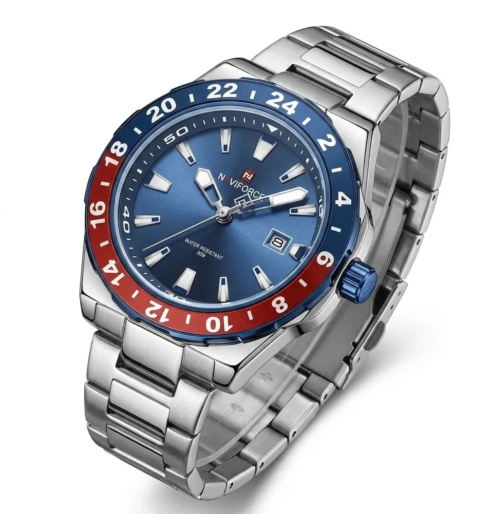 네비포스 NF9249 스틸 쿼츠 남성 시계