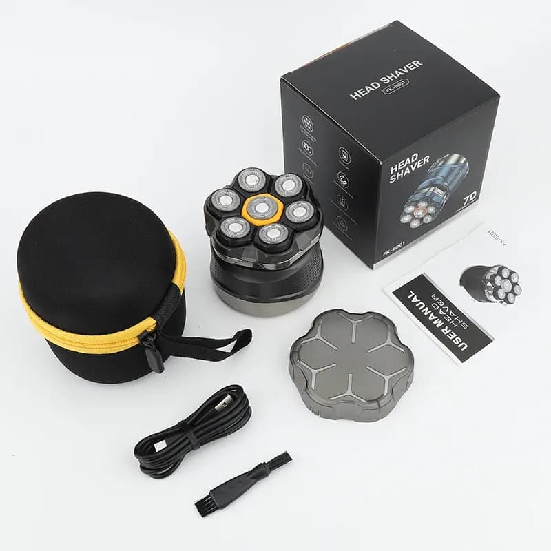 7D 마그네틱 방수 두피 전기면도기
