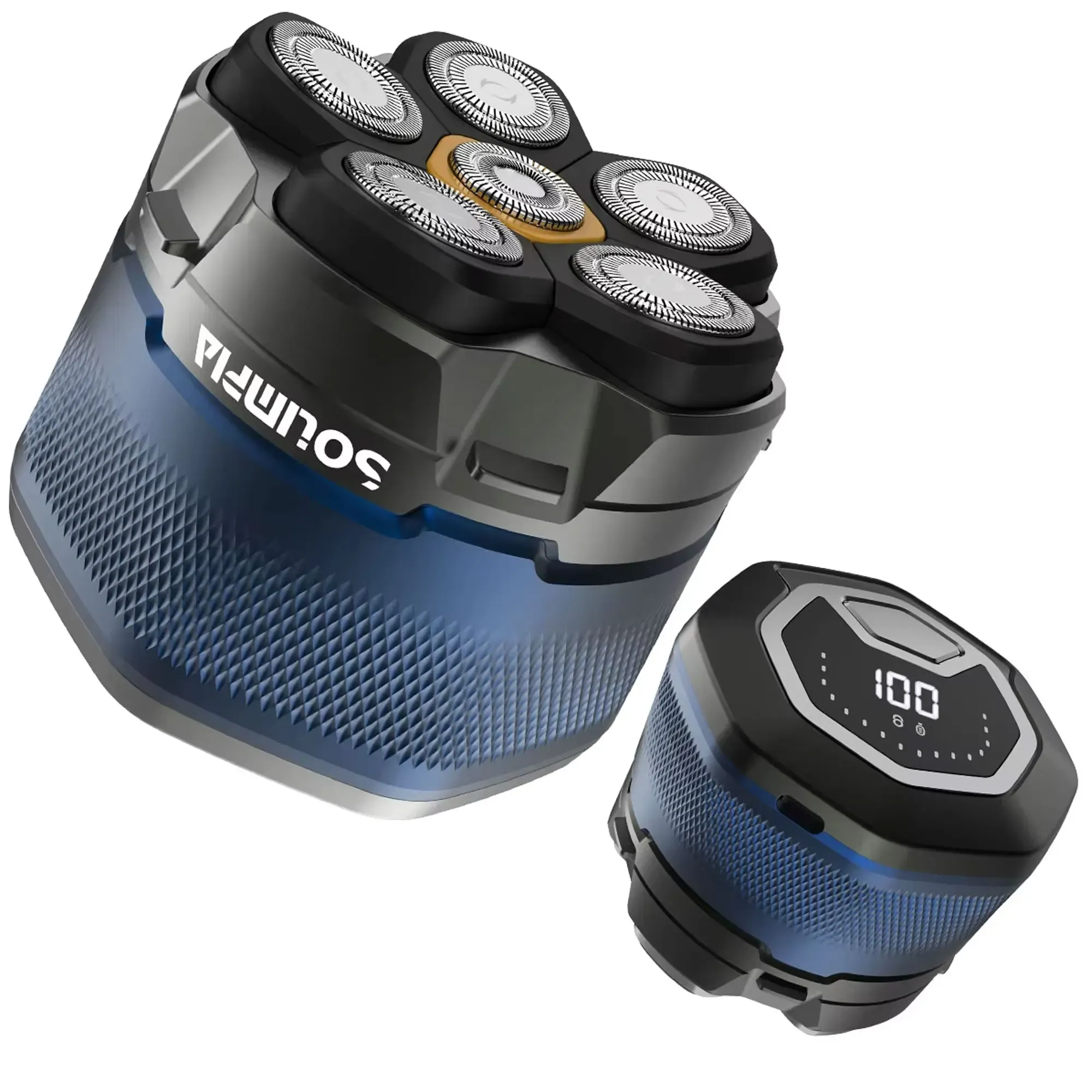 솔림피아 6중 블레이드 휴대용 전기 두피·수염 트리머 세트