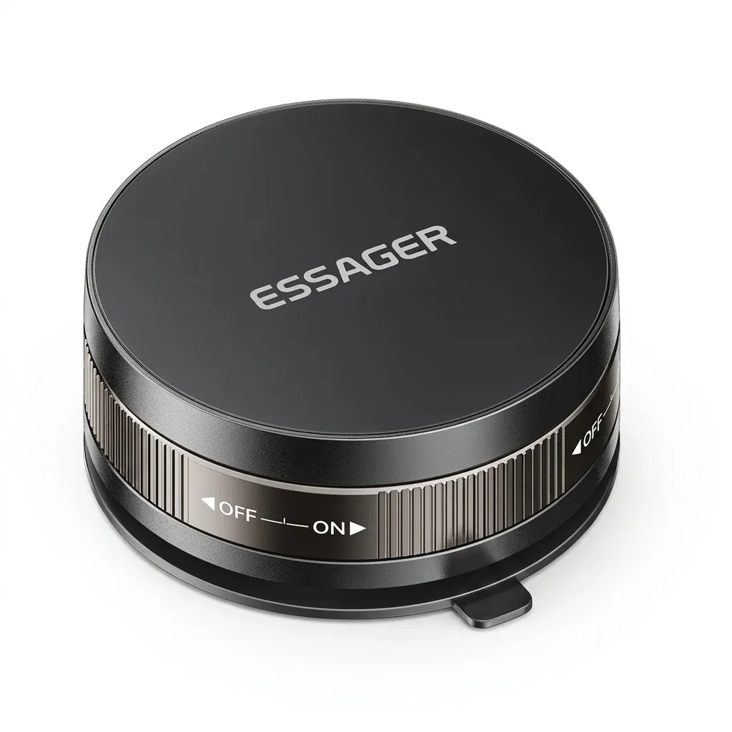 에사저 진공 흡착식 자석 차량용 휴대폰 거치대 360도 회전형