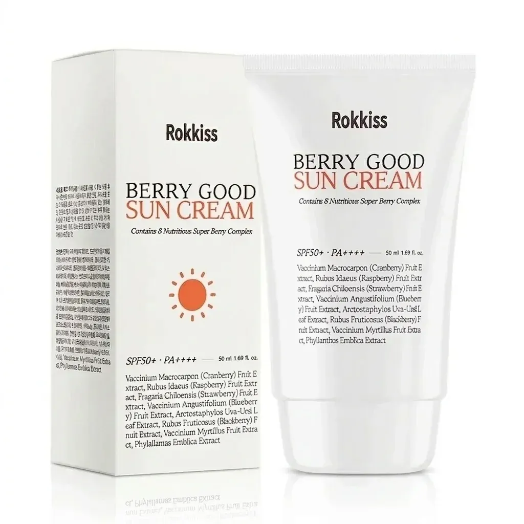 록키스 선크림 튜브와 박스 정면