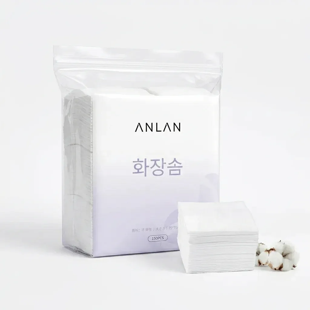 ANLAN 3중 레이어 두꺼운 화장솜 150매