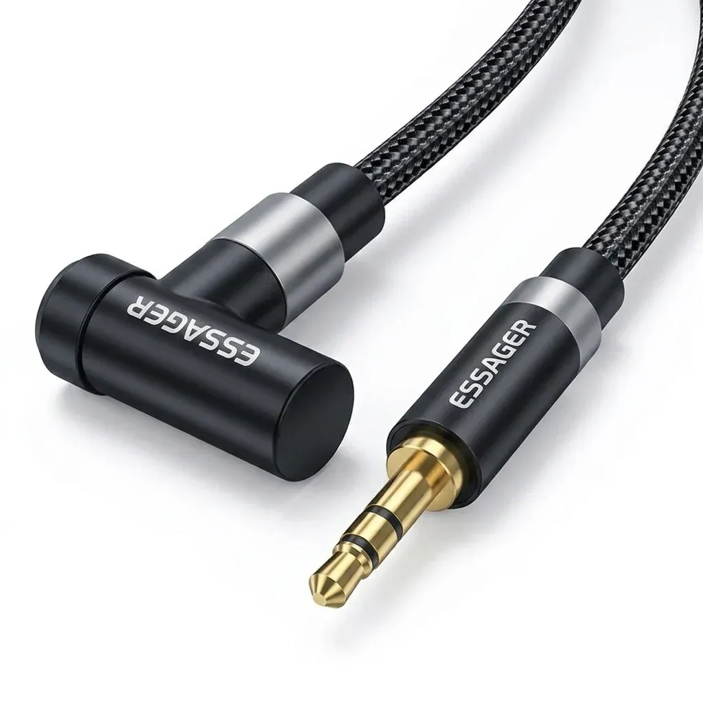 에사저 3.5mm 90도 AUX 케이블