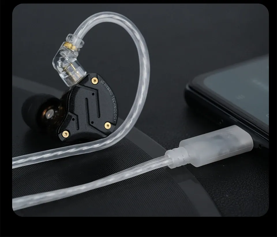 KZ 타입C 고순도 은도금 교체용 이어폰 케이블